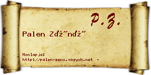 Palen Zénó névjegykártya